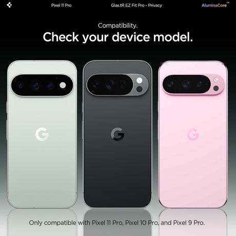 Spigen Google Pixel 9 Pro/10 Pro/11 Pro Skærmbeskytter GLAS.tR EZ Fit Pro Privacy 2-pak