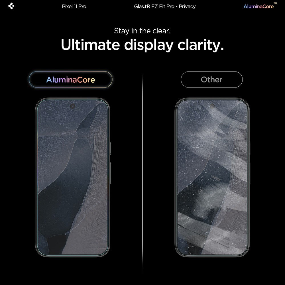Spigen Google Pixel 9 Pro XL/10 Pro XL/Pixel 11 Pro XL Skärmskydd GLAS.tR EZ Fit Pro Privacy 2-pack