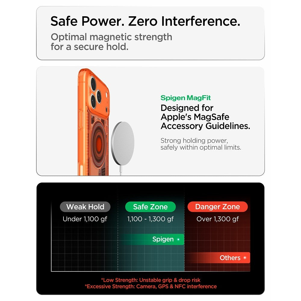 Spigen iPhone 17 Pro/iPhone 18 Pro Cover Classic C1 MagFit Tangerine