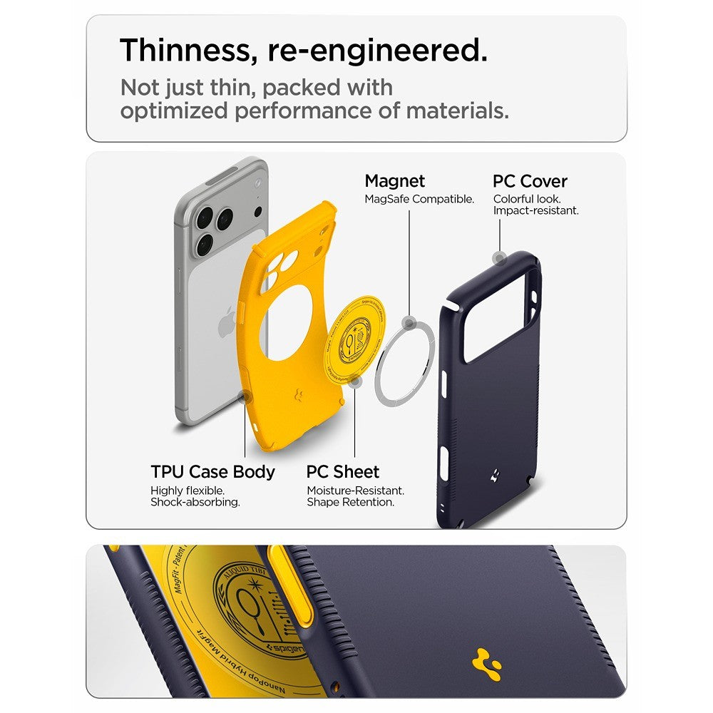 Spigen iPhone 17 Pro/iPhone 18 Pro Cover Nano Pop Hybrid MagFit Blueberry Navy