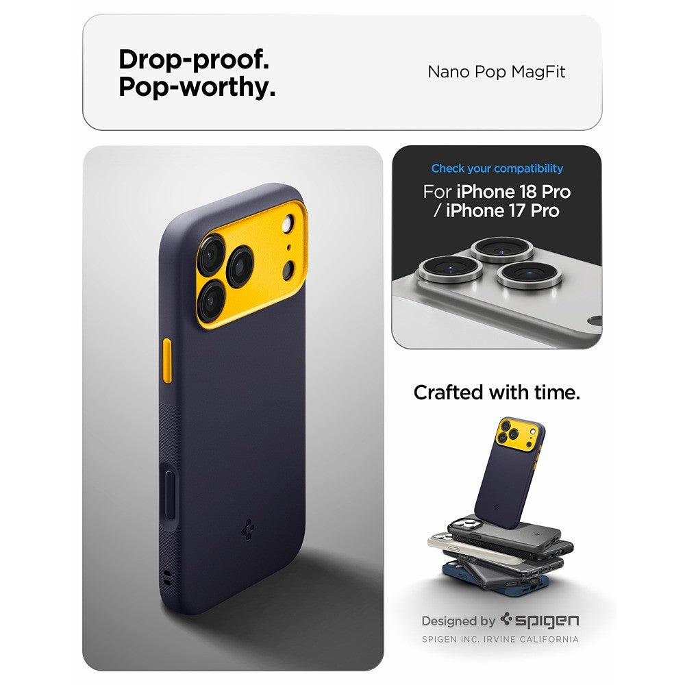 Spigen iPhone 17 Pro/iPhone 18 Pro Cover Nano Pop MagFit Blueberry Navy