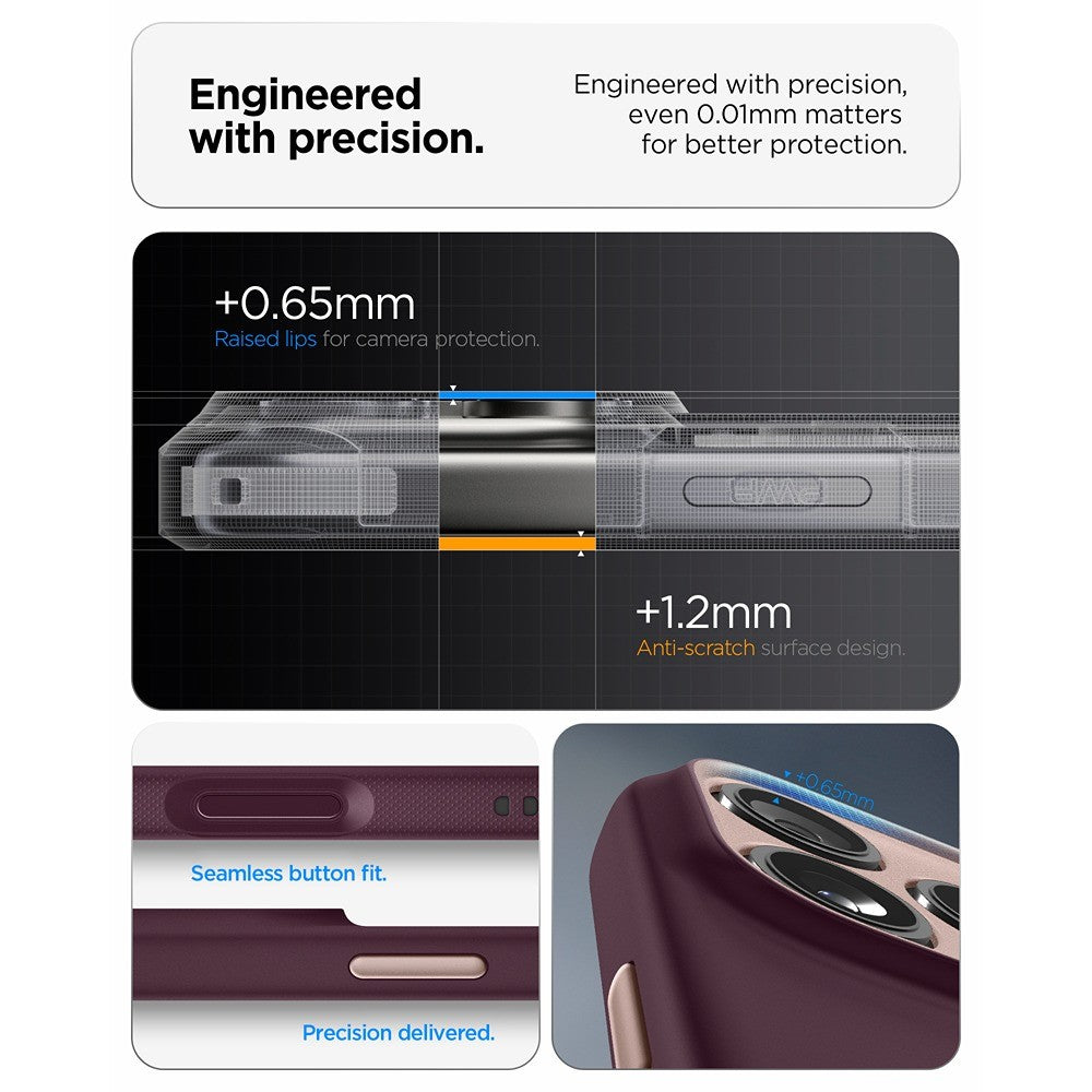 Spigen iPhone 17 Pro/iPhone 18 Pro Cover Nano Pop MagFit Burgundy Bean