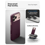 Spigen iPhone 17 Pro/iPhone 18 Pro Cover Nano Pop MagFit Burgundy Bean