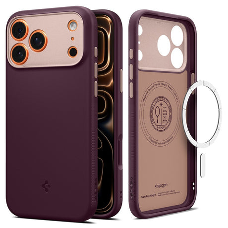 Spigen iPhone 17 Pro/iPhone 18 Pro Cover Nano Pop MagFit Burgundy Bean