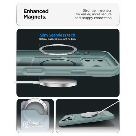Spigen iPhone 17 Pro/iPhone 18 Pro Cover Parallax S MagFit Salviegrøn