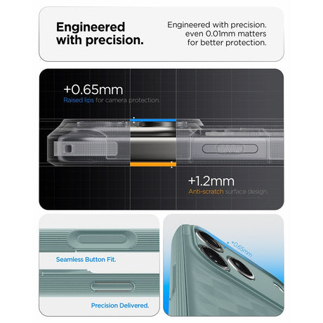 Spigen iPhone 17 Pro/iPhone 18 Pro Cover Parallax S MagFit Salviegrøn