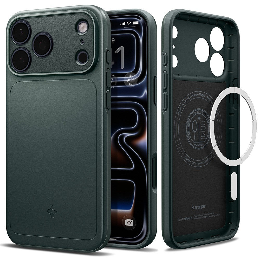 Spigen iPhone 17 Pro/iPhone 18 Pro Cover Thin Fit MagFit Abyss Green