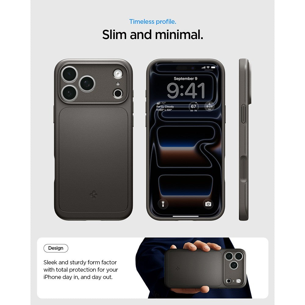 Spigen iPhone 17 Pro/iPhone 18 Pro Cover Thin Fit MagFit Gunmetal