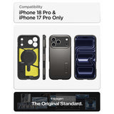 Spigen iPhone 17 Pro/iPhone 18 Pro Cover Tough Armor T MagFit Gunmetal