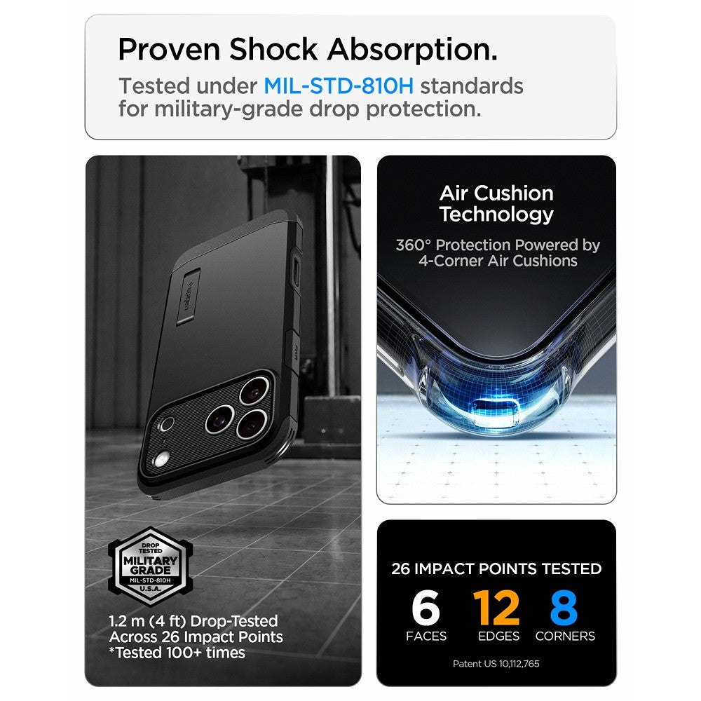Spigen iPhone 17 Pro/iPhone 18 Pro Cover Tough Armor T MagFit Sort
