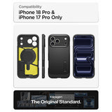Spigen iPhone 17 Pro/iPhone 18 Pro Cover Tough Armor T MagFit Sort