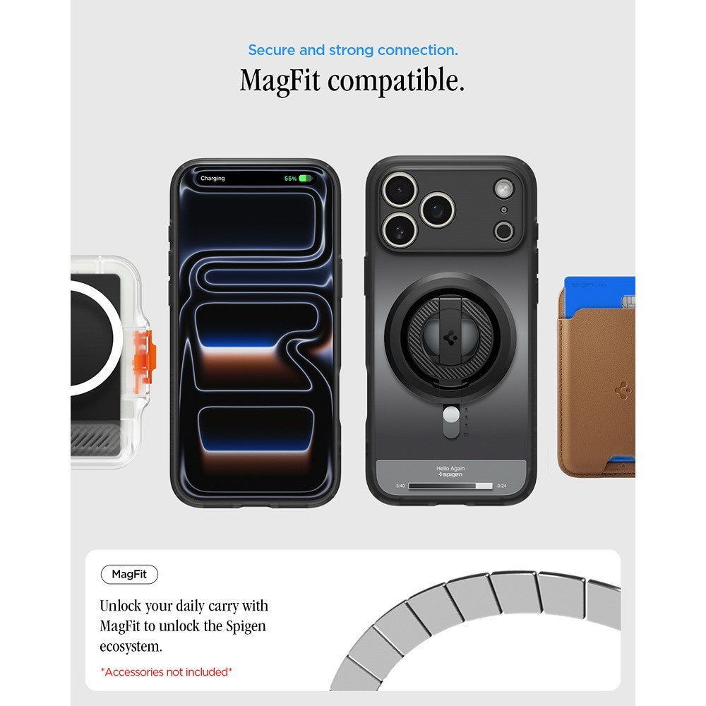 Spigen iPhone 17 Pro/iPhone 18 Pro Cover Ultra Hybrid MagFit Classic Sort