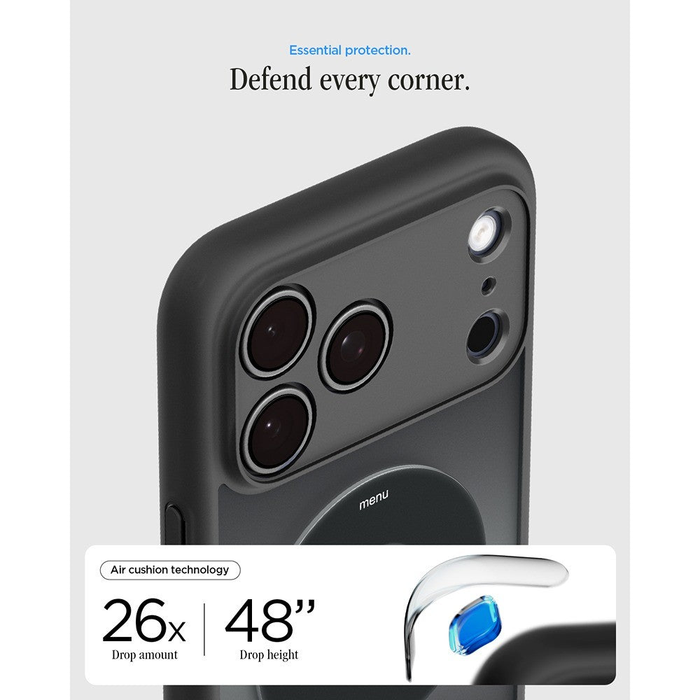 Spigen iPhone 17 Pro/iPhone 18 Pro Cover Ultra Hybrid MagFit Classic Sort