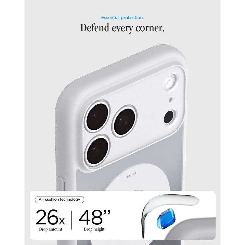 Spigen iPhone 17 Pro/iPhone 18 Pro Cover Ultra Hybrid MagFit Classic Sølv