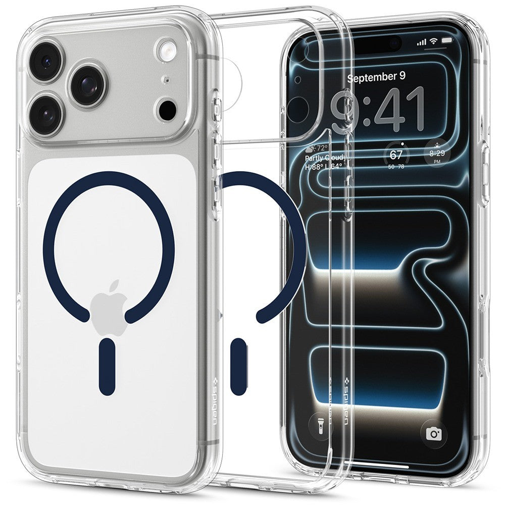 Spigen iPhone 17 Pro/iPhone 18 Pro Cover Ultra Hybrid MagFit Clear Deep Blue
