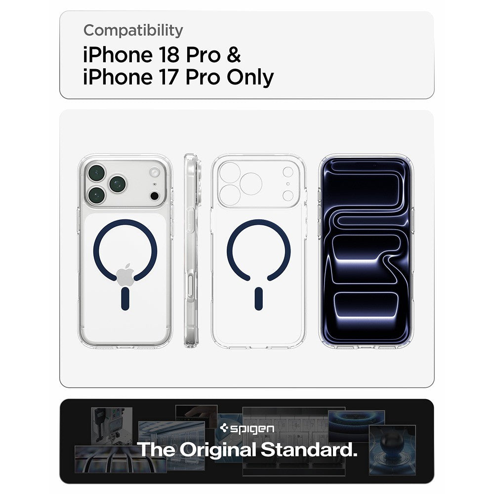 Spigen iPhone 17 Pro/iPhone 18 Pro Cover Ultra Hybrid MagFit Clear Deep Blue