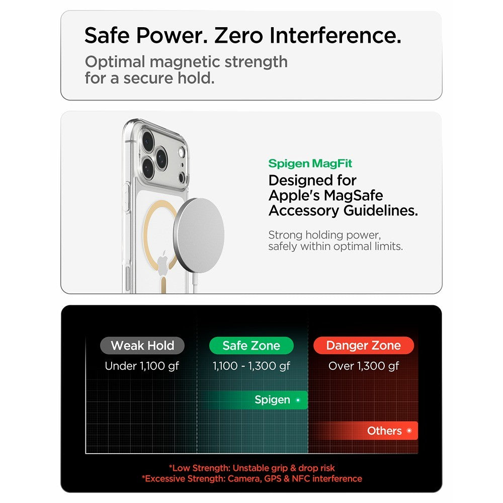 Spigen iPhone 17 Pro/iPhone 18 Pro Cover Ultra Hybrid MagFit Clear Gold