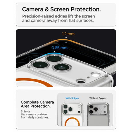 Spigen iPhone 17 Pro/iPhone 18 Pro Cover Ultra Hybrid MagFit Clear Orange