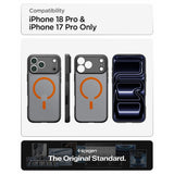 Spigen iPhone 17 Pro/iPhone 18 Pro Cover Ultra Hybrid MagFit Frost Black Orange