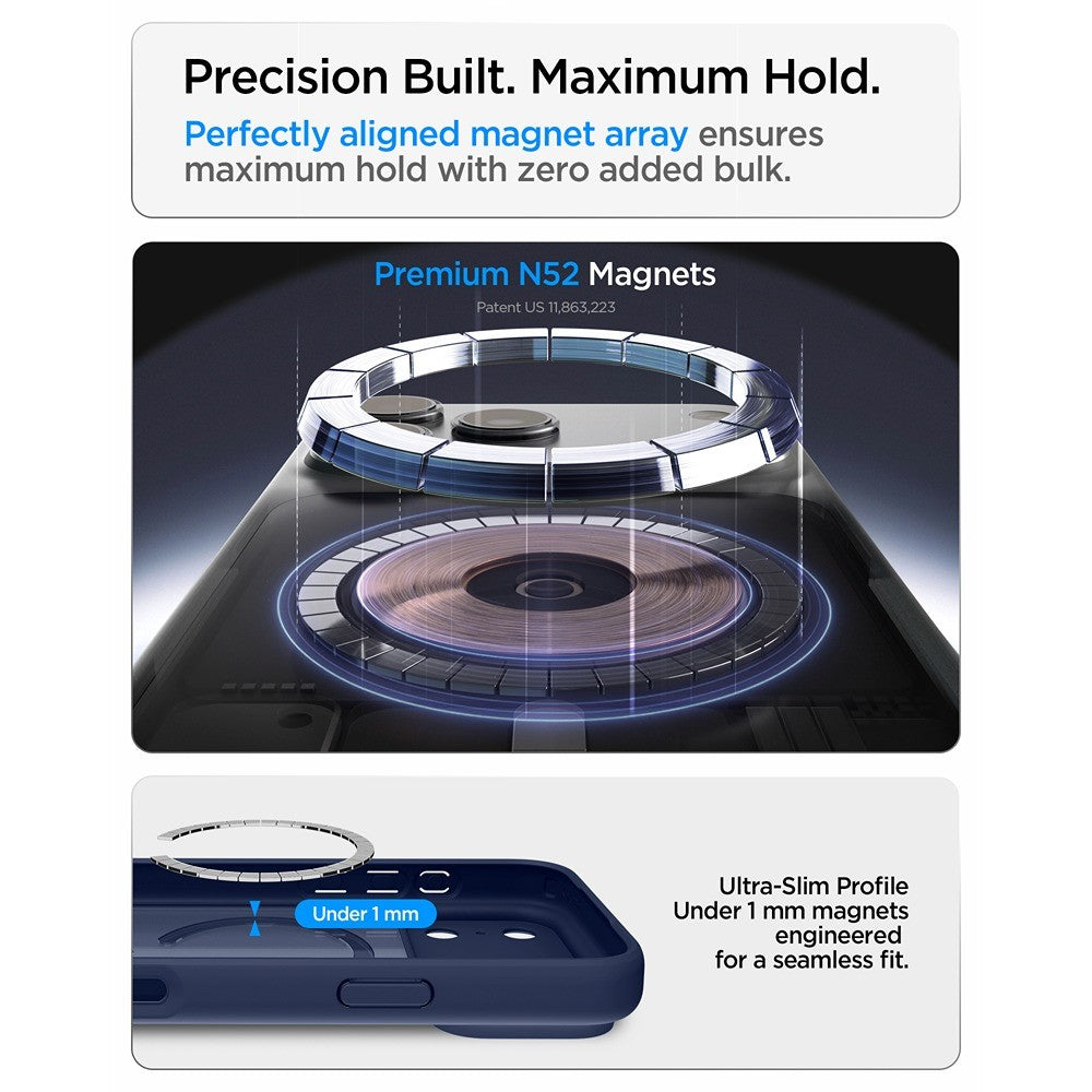 Spigen iPhone 17 Pro/iPhone 18 Pro Cover Ultra Hybrid MagFit Frost Deep Blue