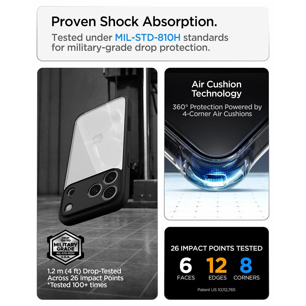 Spigen iPhone 17 Pro/iPhone 18 Pro Cover Ultra Hybrid Matte Black