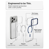 Spigen iPhone 17 Pro/iPhone 18 Pro Cover Ultra Hybrid Optik S MagFit Clear Deep Blue