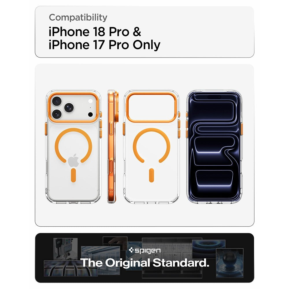 Spigen iPhone 17 Pro/iPhone 18 Pro Cover Ultra Hybrid Optik S MagFit Clear Orange