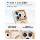 Spigen iPhone 17 Pro/iPhone 18 Pro Cover Ultra Hybrid Optik S MagFit Clear Orange