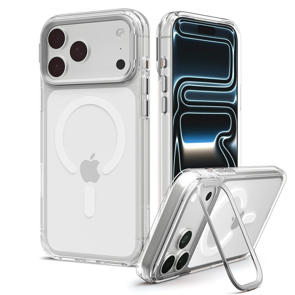 Spigen iPhone 17 Pro/iPhone 18 Pro Cover Ultra Hybrid Optik S MagFit Clear Sølv