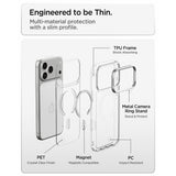 Spigen iPhone 17 Pro/iPhone 18 Pro Cover Ultra Hybrid Optik S MagFit Clear Sølv