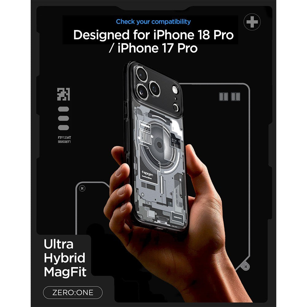 Spigen iPhone 17 Pro/iPhone 18 Pro Cover Ultra Hybrid Zero One MagFit Sort