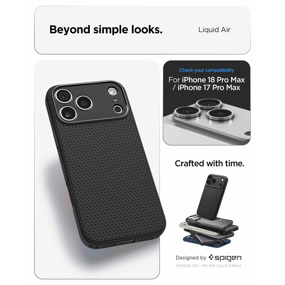 Spigen iPhone 17 Pro Max/iPhone 18 Pro Max Cover Liquid Air Matte Black