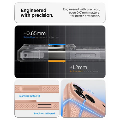 Spigen iPhone 17 Pro Max/iPhone 18 Pro Max Cover Liquid Air Rose Titan