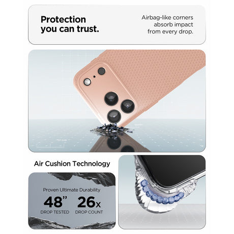Spigen iPhone 17 Pro Max/iPhone 18 Pro Max Cover Liquid Air Rose Titan