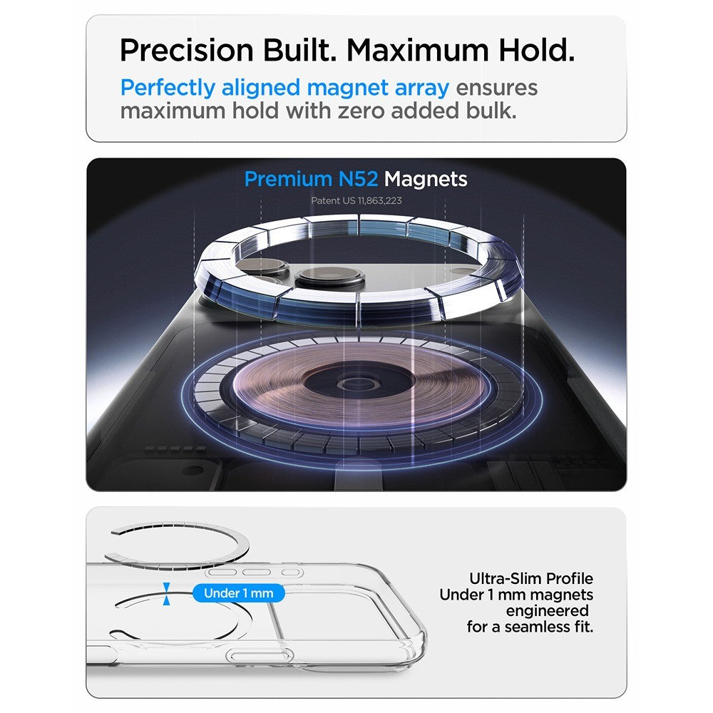 Spigen iPhone 17 Pro Max/iPhone 18 Pro Max Cover Liquid Crystal MagFit Clear White