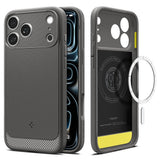 Spigen iPhone 17 Pro Max/iPhone 18 Pro Max Cover Rugged Armor MagFit Grå