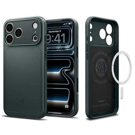 Spigen iPhone 17 Pro Max/iPhone 18 Pro Max Cover Thin Fit MagFit Abyss Green