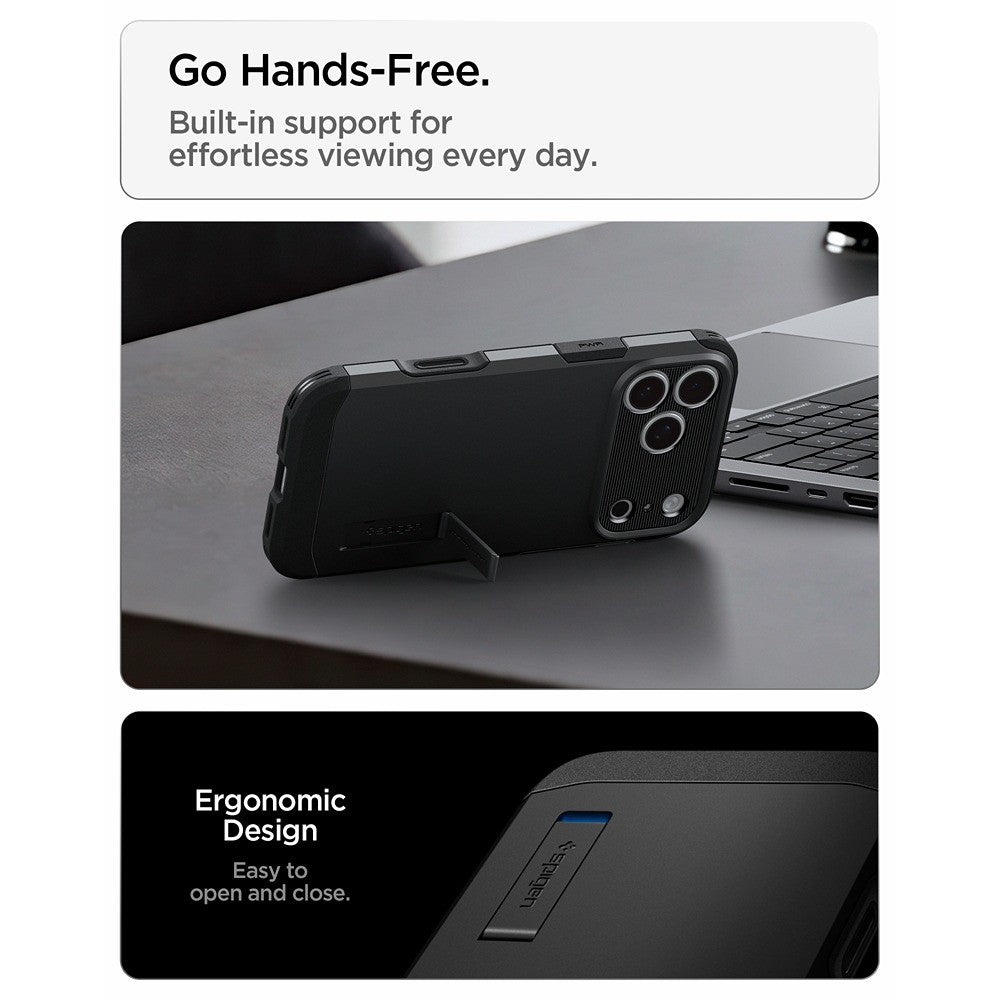 Spigen iPhone 17 Pro Max/iPhone 18 Pro Max Cover Tough Armor T MagFit Sort