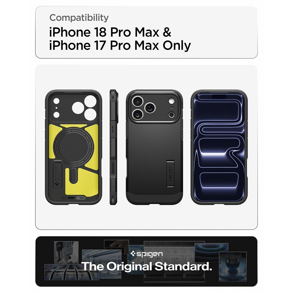 Spigen iPhone 17 Pro Max/iPhone 18 Pro Max Cover Tough Armor T MagFit Sort