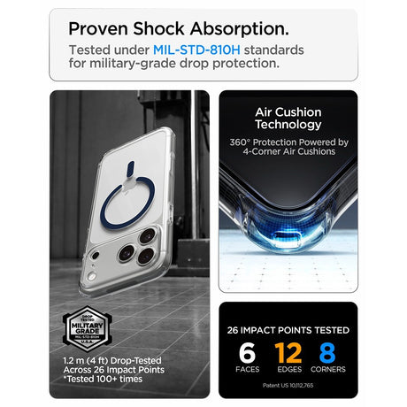 Spigen iPhone 17 Pro Max/iPhone 18 Pro Max Cover Ultra Hybrid MagFit Clear Deep Blue