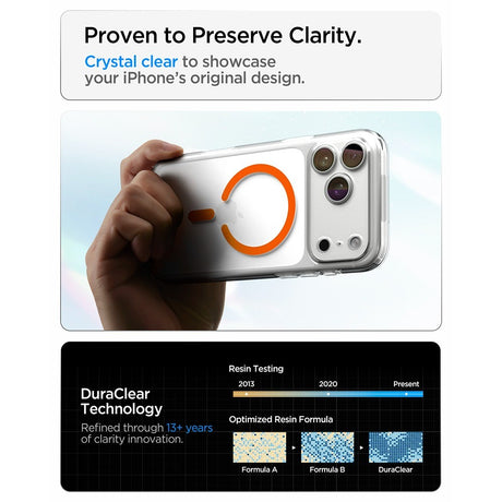Spigen iPhone 17 Pro Max/iPhone 18 Pro Max Cover Ultra Hybrid MagFit Clear Orange