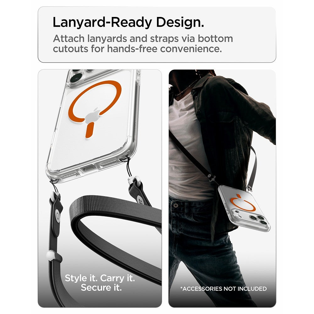 Spigen iPhone 17 Pro Max/iPhone 18 Pro Max Cover Ultra Hybrid MagFit Clear Orange