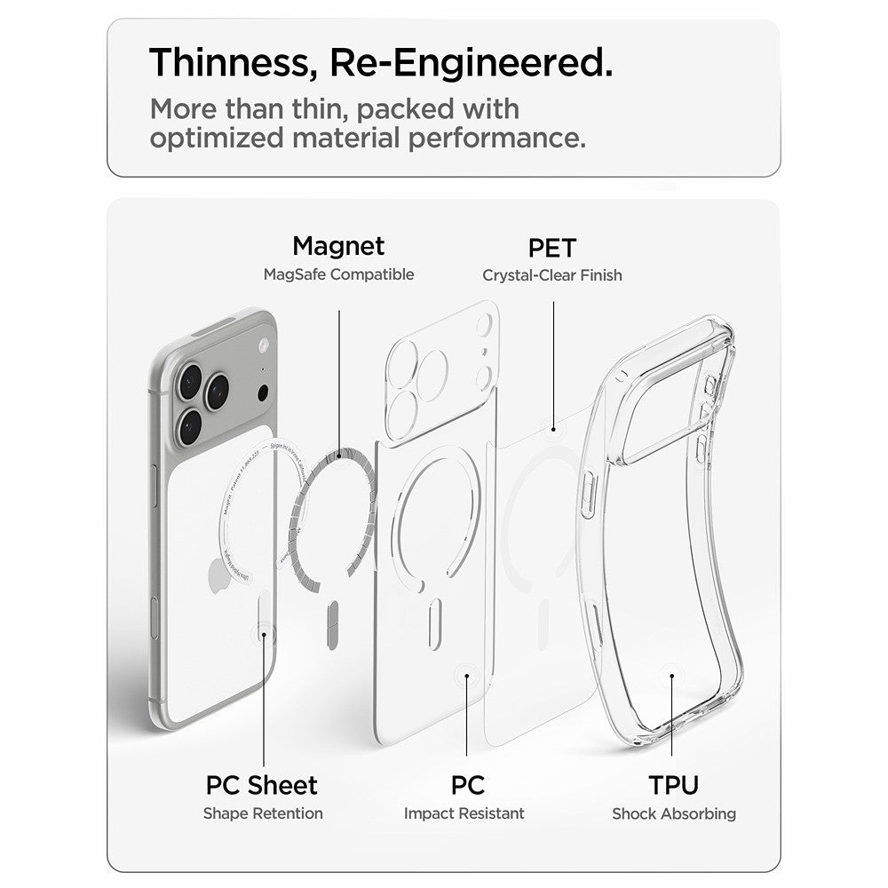 Spigen iPhone 17 Pro Max/iPhone 18 Pro Max Cover Ultra Hybrid MagFit Clear White