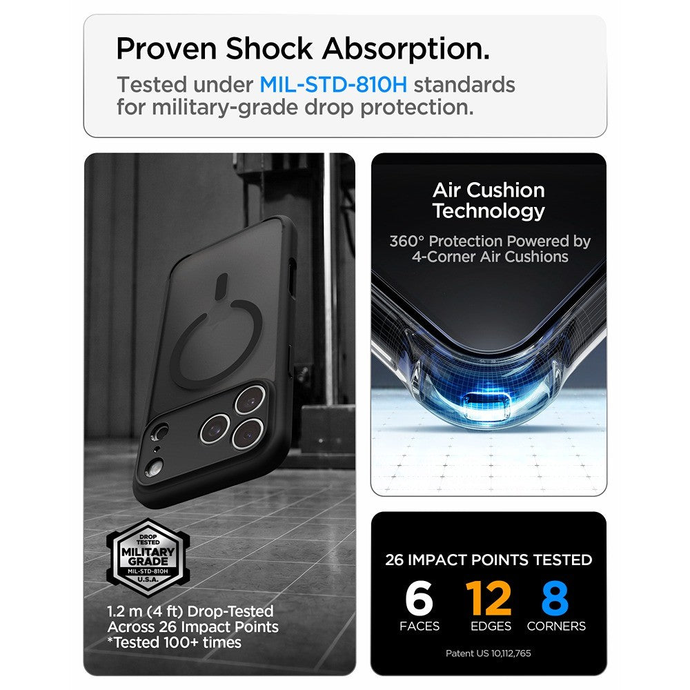 Spigen iPhone 17 Pro Max/iPhone 18 Pro Max Cover Ultra Hybrid MagFit Frost Black