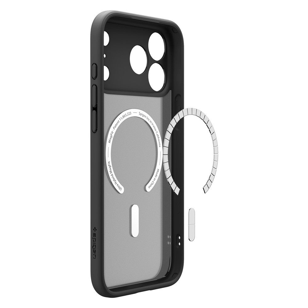 Spigen iPhone 17 Pro Max/iPhone 18 Pro Max Cover Ultra Hybrid MagFit Frost Black Orange