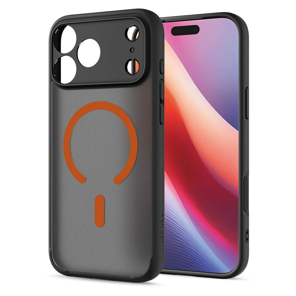 Spigen iPhone 17 Pro Max/iPhone 18 Pro Max Cover Ultra Hybrid MagFit Frost Black Orange