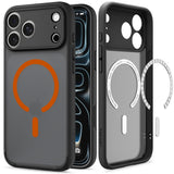 Spigen iPhone 17 Pro Max/iPhone 18 Pro Max Cover Ultra Hybrid MagFit Frost Black Orange