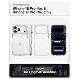 Spigen iPhone 17 Pro Max/iPhone 18 Pro Max Cover Ultra Hybrid Optik S MagFit Clear Sølv