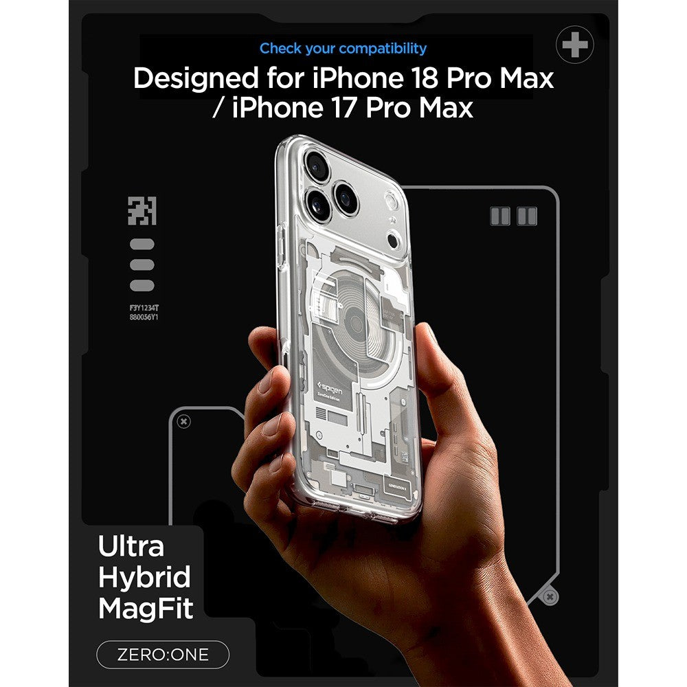Spigen iPhone 17 Pro Max/iPhone 18 Pro Max Cover Ultra Hybrid Zero One MagFit Natural Titan