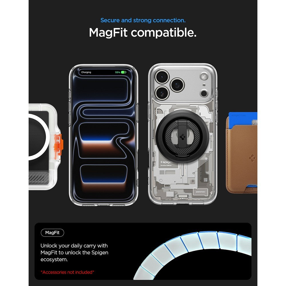 Spigen iPhone 17 Pro Max/iPhone 18 Pro Max Cover Ultra Hybrid Zero One MagFit Natural Titan